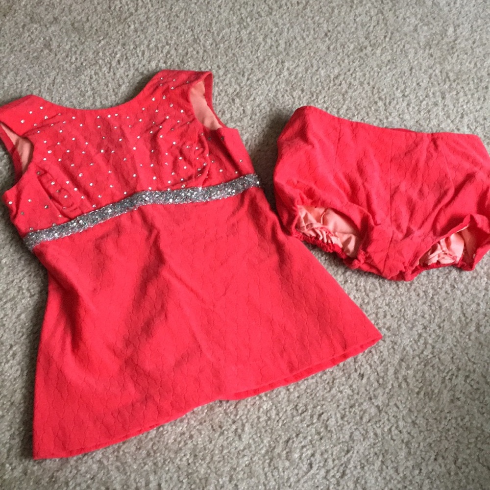 Vintage handmade rhinestone dance costume